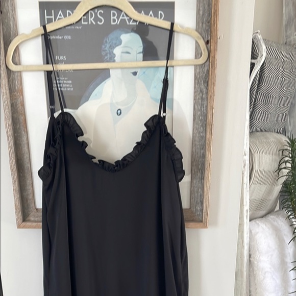 Black maxi dress. Lined. Worn once. Size large. - Picture 3 of 4